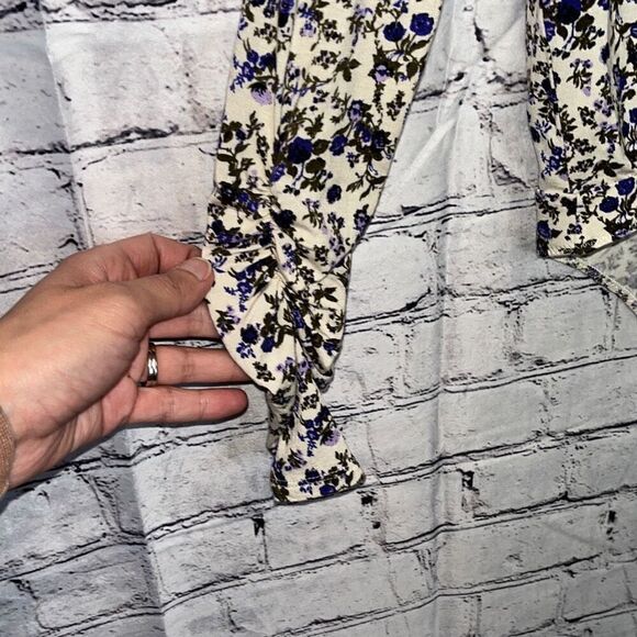 Free People Intimately Long Sleeves Floral Kaya Bodysuit Small - Picture 5 of 6